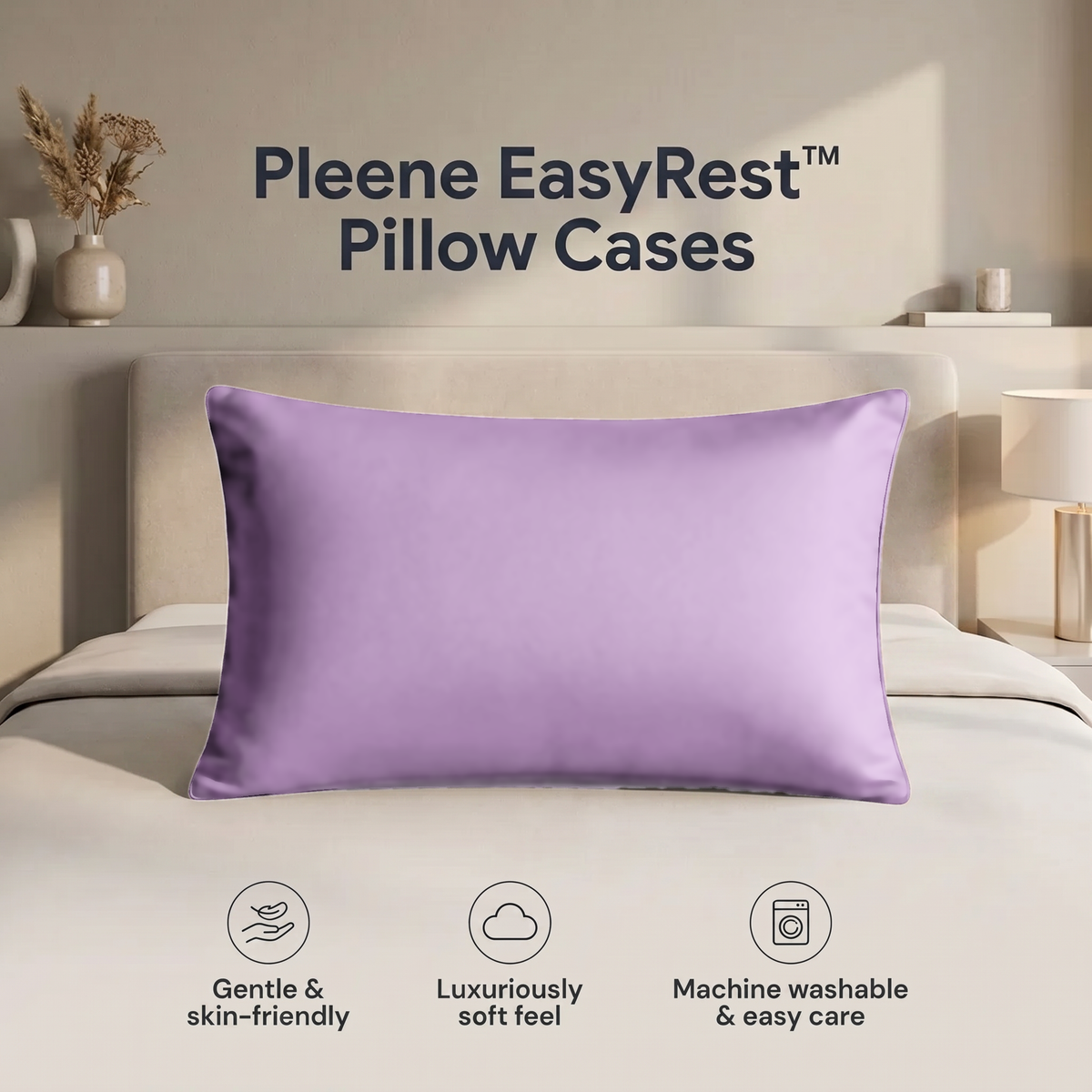 Pleene EasyRest Pillow Cases in Lavender Mist